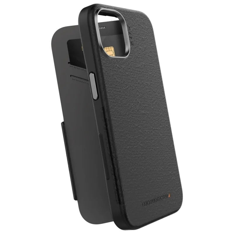 NNEDSZ EFM Monaco Case Armour with ELeather + MagSafe D3O Suits iPhone 14 Pro Max/ 13 Pro Max - Black
