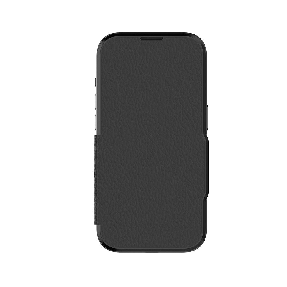 NNEDSZ EFM Monaco E-leather Wallet Case Armour With D3O Plus Suits Iphone 15 Pro Max - 6.7" Pro - Black/Spa